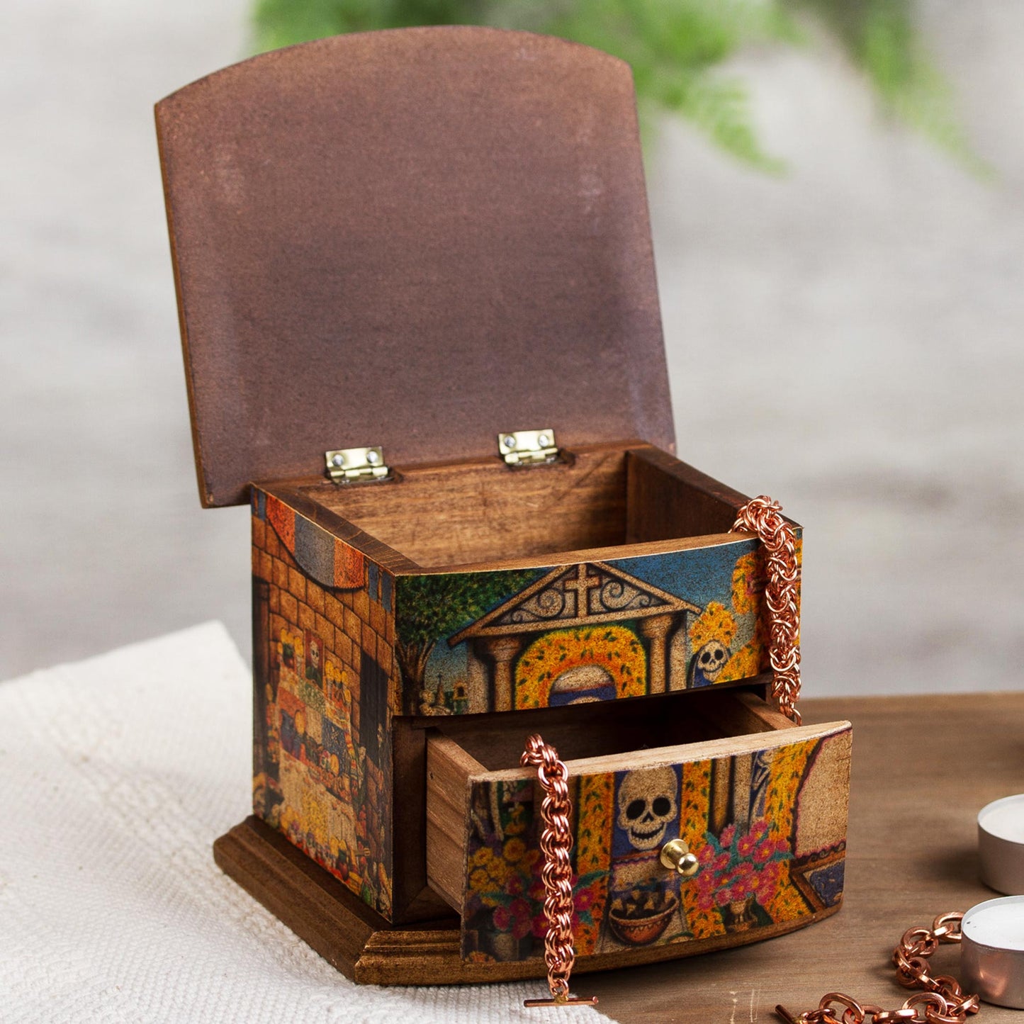 Celebrating Day Of The Dead Jewelry Box