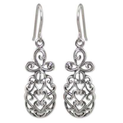 Thai Pineapple Sterling silver dangle earrings