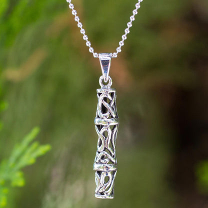 Bamboo Filigree Sterling Silver Necklace