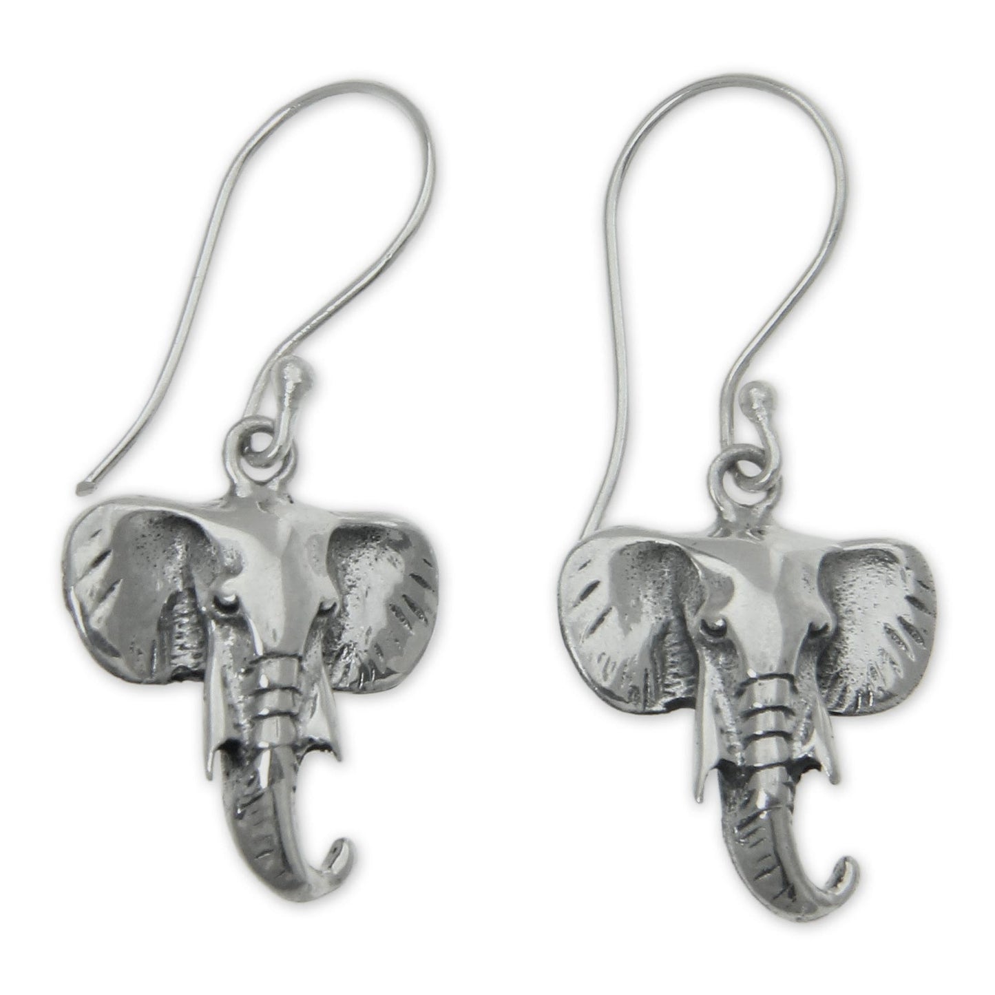 Balinese Elephants Sterling silver dangle earrings