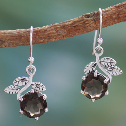 Forbidden Fruit Smoky quartz dangle earrings