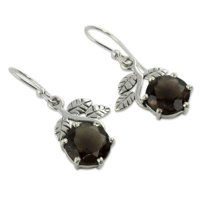 Forbidden Fruit Smoky quartz dangle earrings