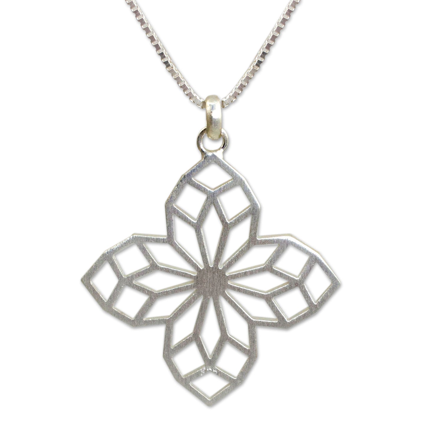 Blossoming Star Sterling Silver Necklace Handmade Jewelry