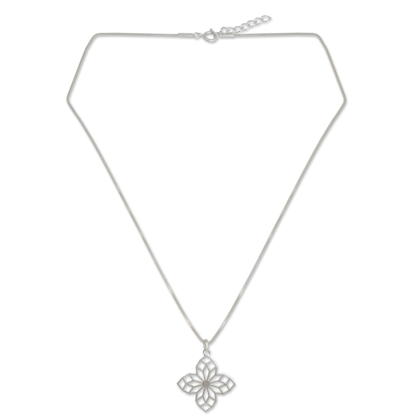 Blossoming Star Sterling Silver Necklace Handmade Jewelry