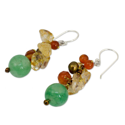 Lovely Lemon Lime Beaded Earrings