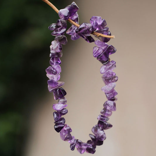 Nature's Wisdom Amethyst Beaded Bracelet