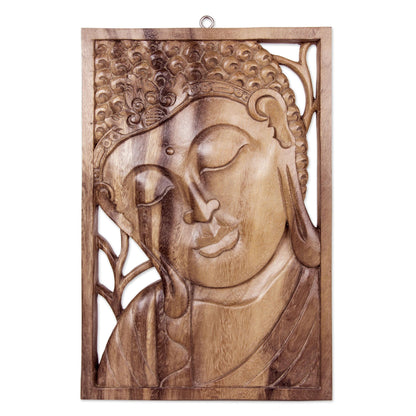 Young Buddha Buddha Portrait Balinese Relief Panel