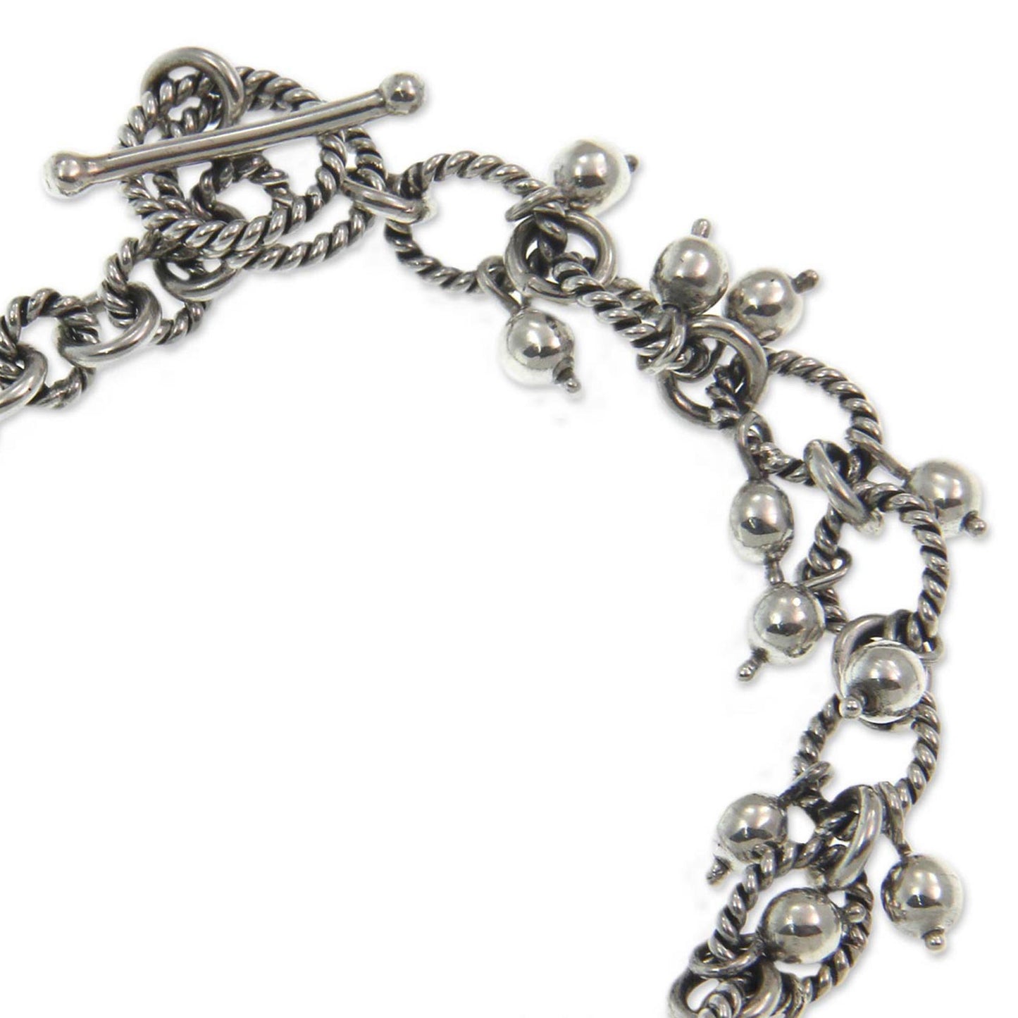 Bright Berries Handmade Balinese Silver Charm Bracelet