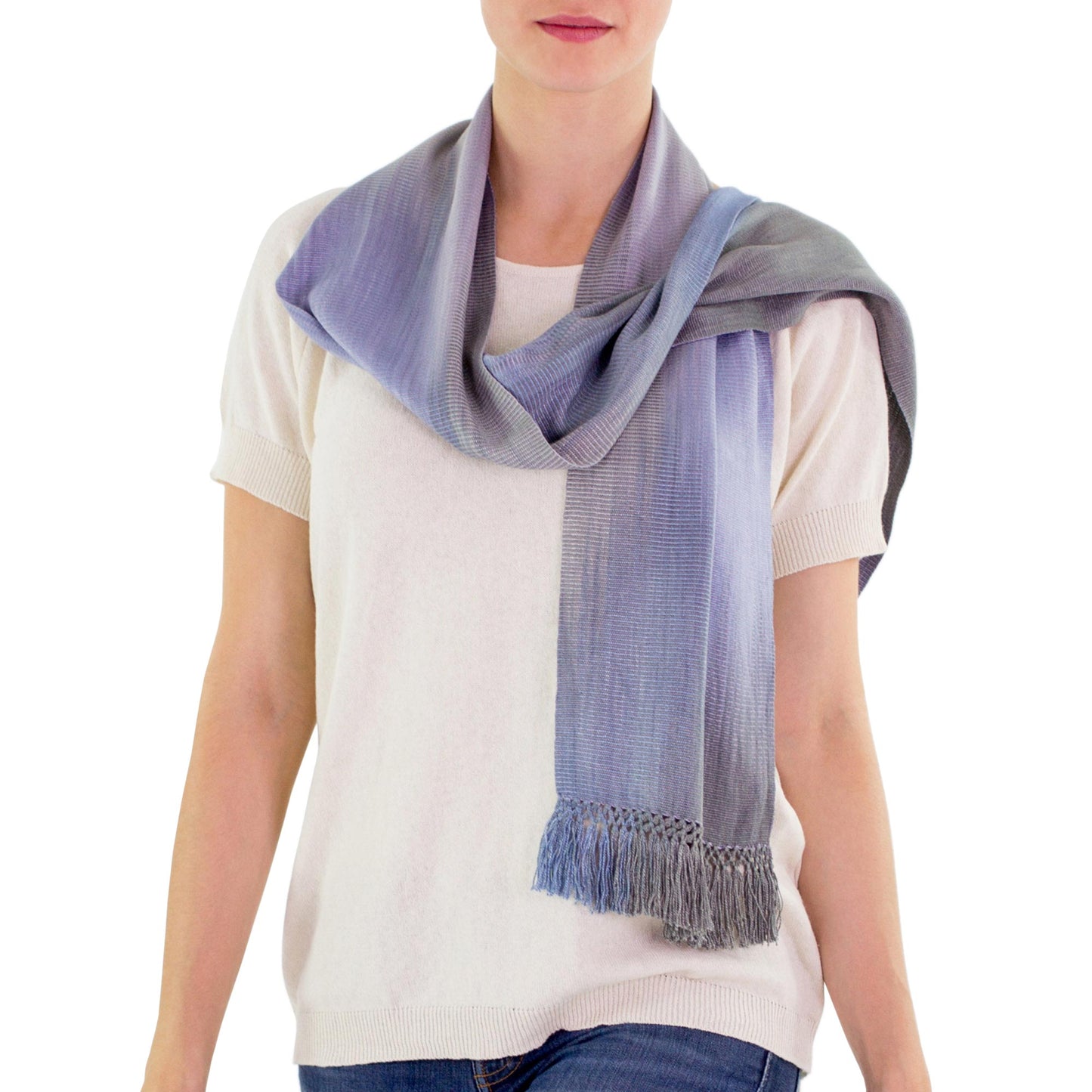 Solola Lavender Handcrafted Rayon Chenille Scarf