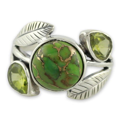 Green Ivy Sterling Silver Cocktail Ring