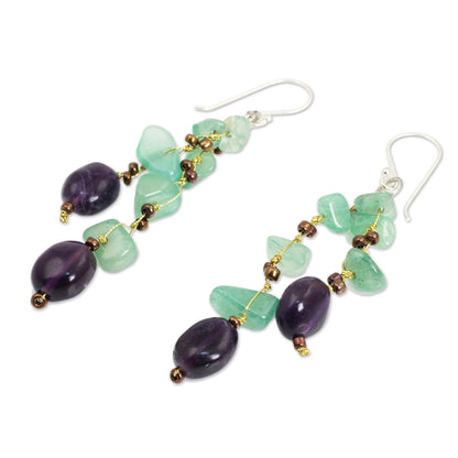 Mystic Jungle Multi-Gem Beaded Earrings