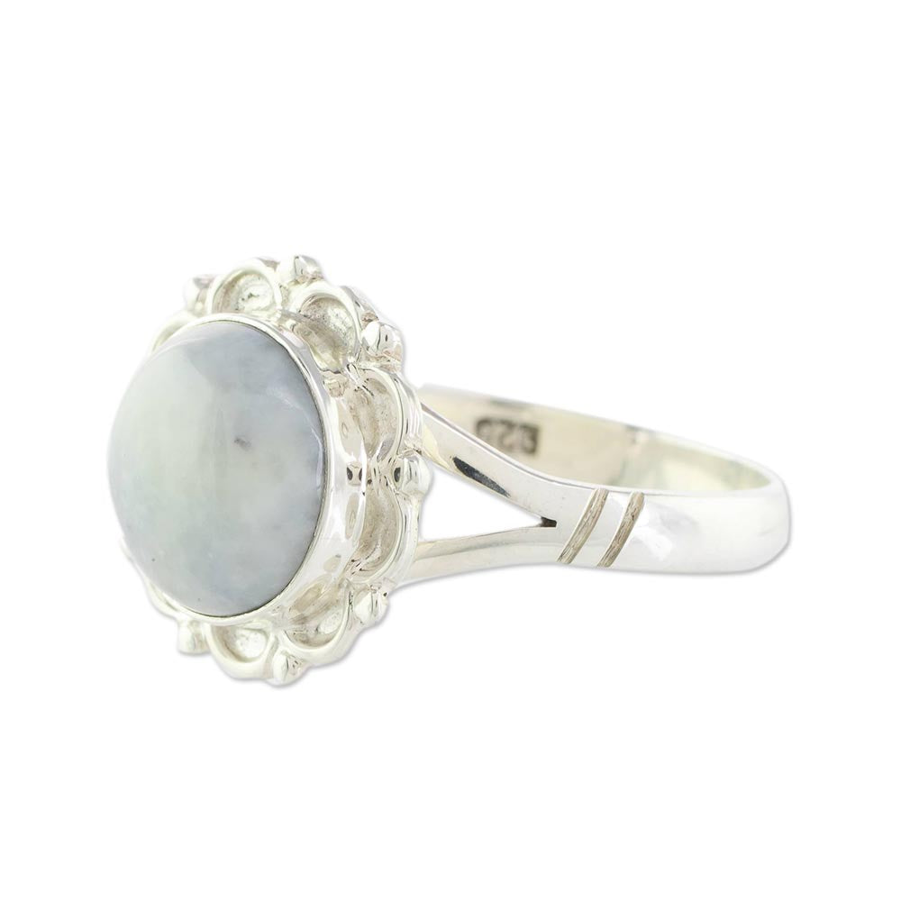 Lilac Dahlia Guatemalan Hand Crafted Lilac Jade Ring