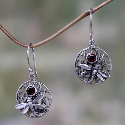 Wild Dragonfly Sterling Silver Earrings