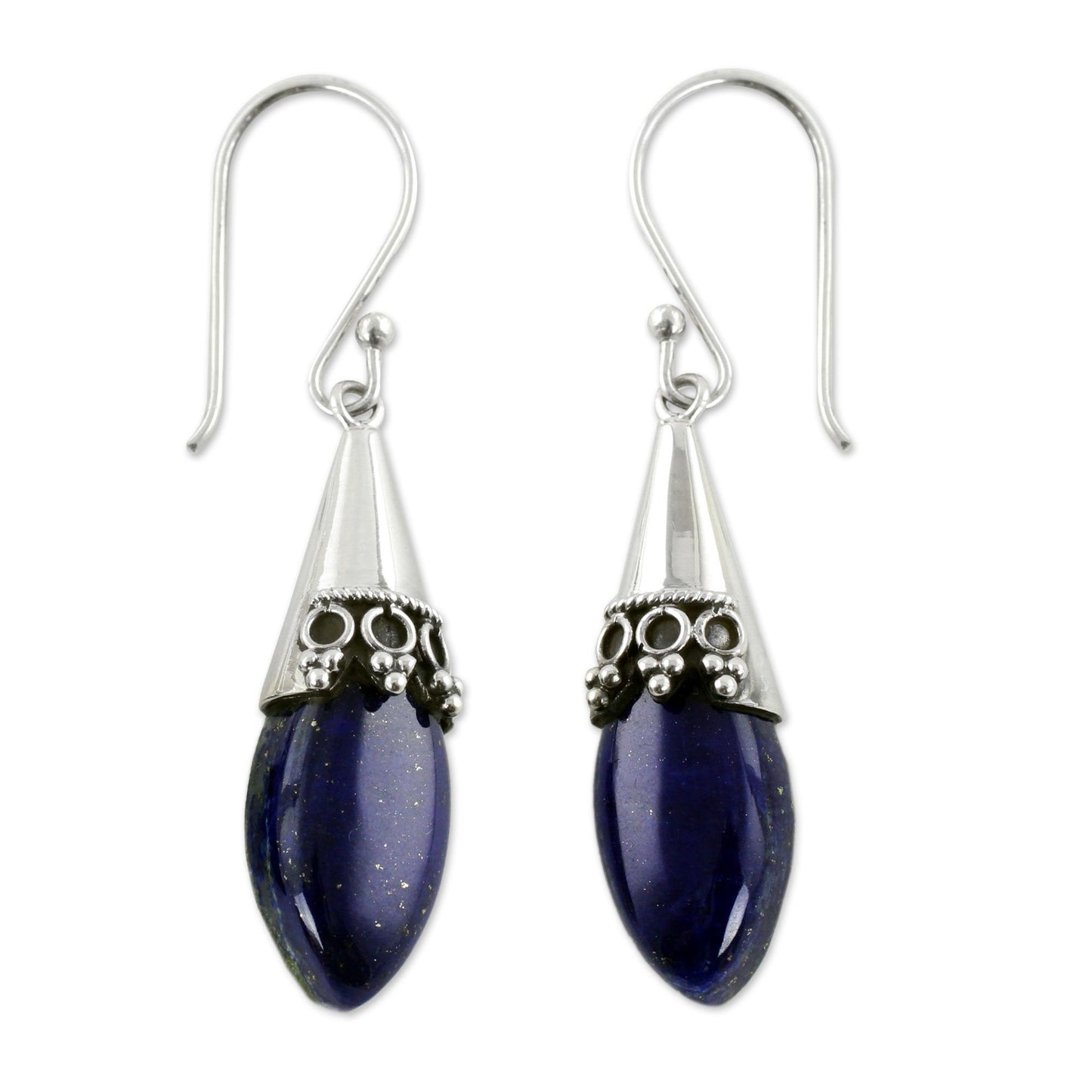 Regal Lapis Lazuli & Sterling Silver Earrings