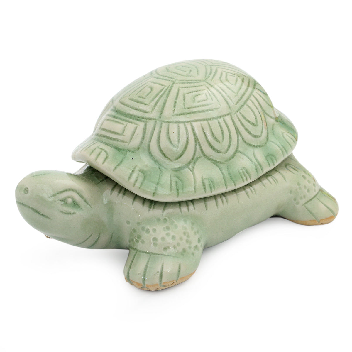 Now. Turtle Box Color NOVICA Green Thai Turtle Handcrafted Green Thai Celadon Ceramic Turtle ...
