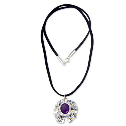 Frog Prince Artisan Crafted Amethyst Frog Necklace