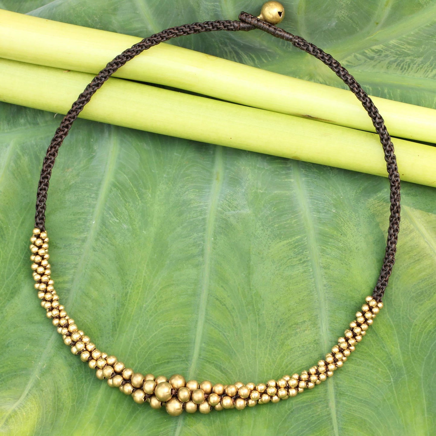 Brass Beaded Necklace