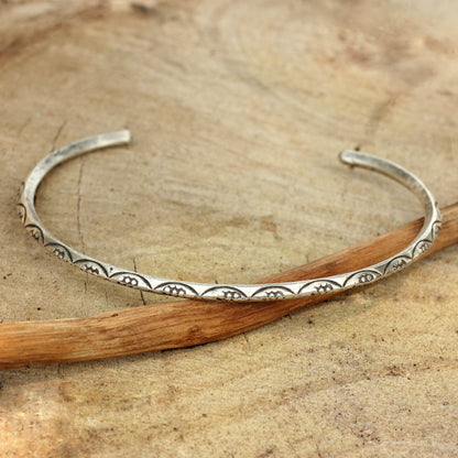 Garland Narrow Silver Cuff