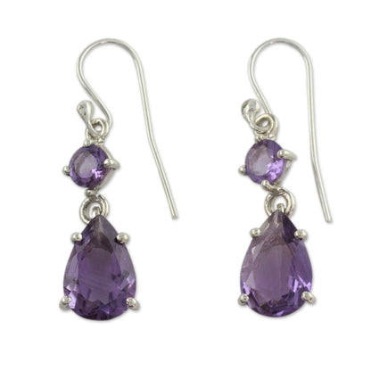 Classic Elegance Amethyst Dangle Earings