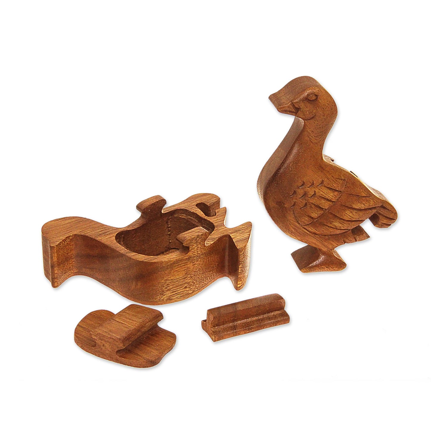 Javanese Duck Handmade Natural Wood Puzzle Box