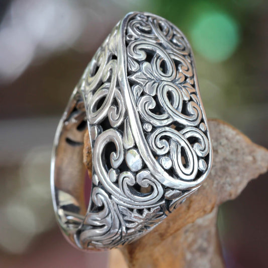 Forest Gate Sterling Silver Signet Ring