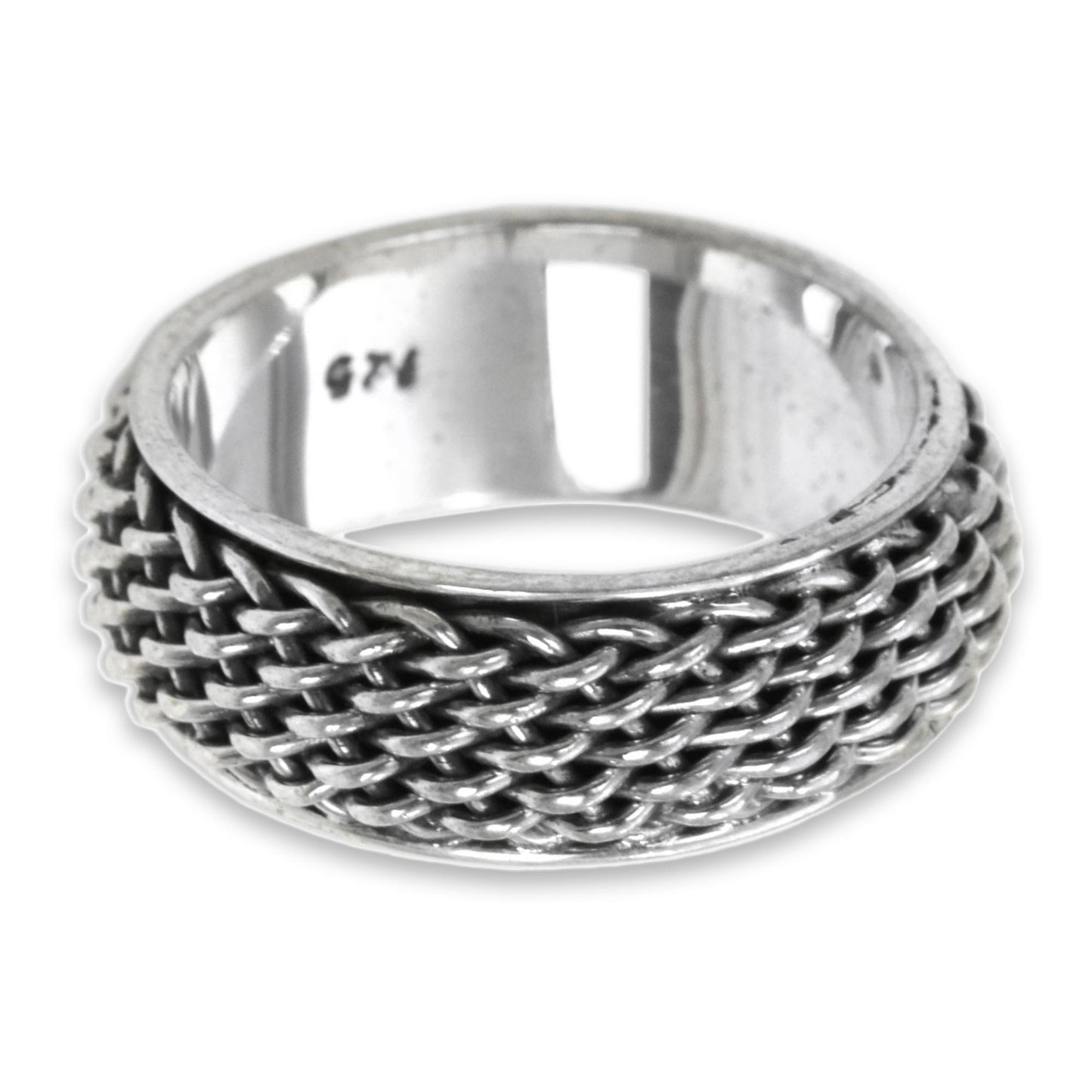 Amlapura Weave Sterling Silver Ring