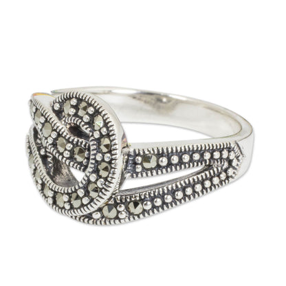Love Knot Marcasite & Silver Ring