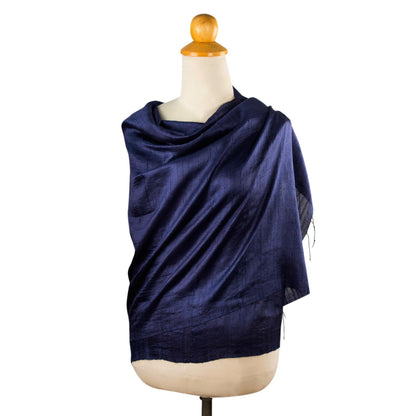 Indigo Silk Shawl