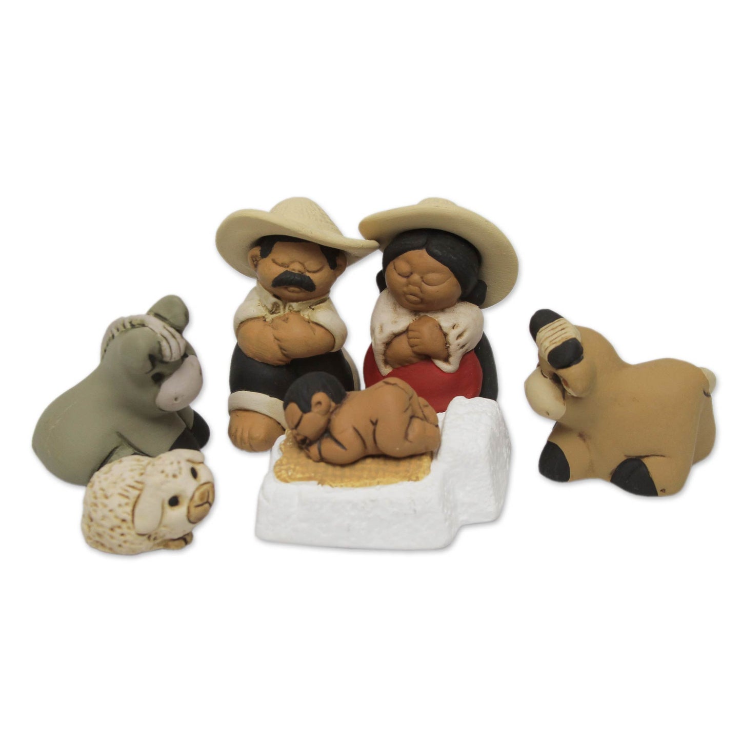 Characato Born Artisan Crafted Peruvian Nativity Scene Set of 7