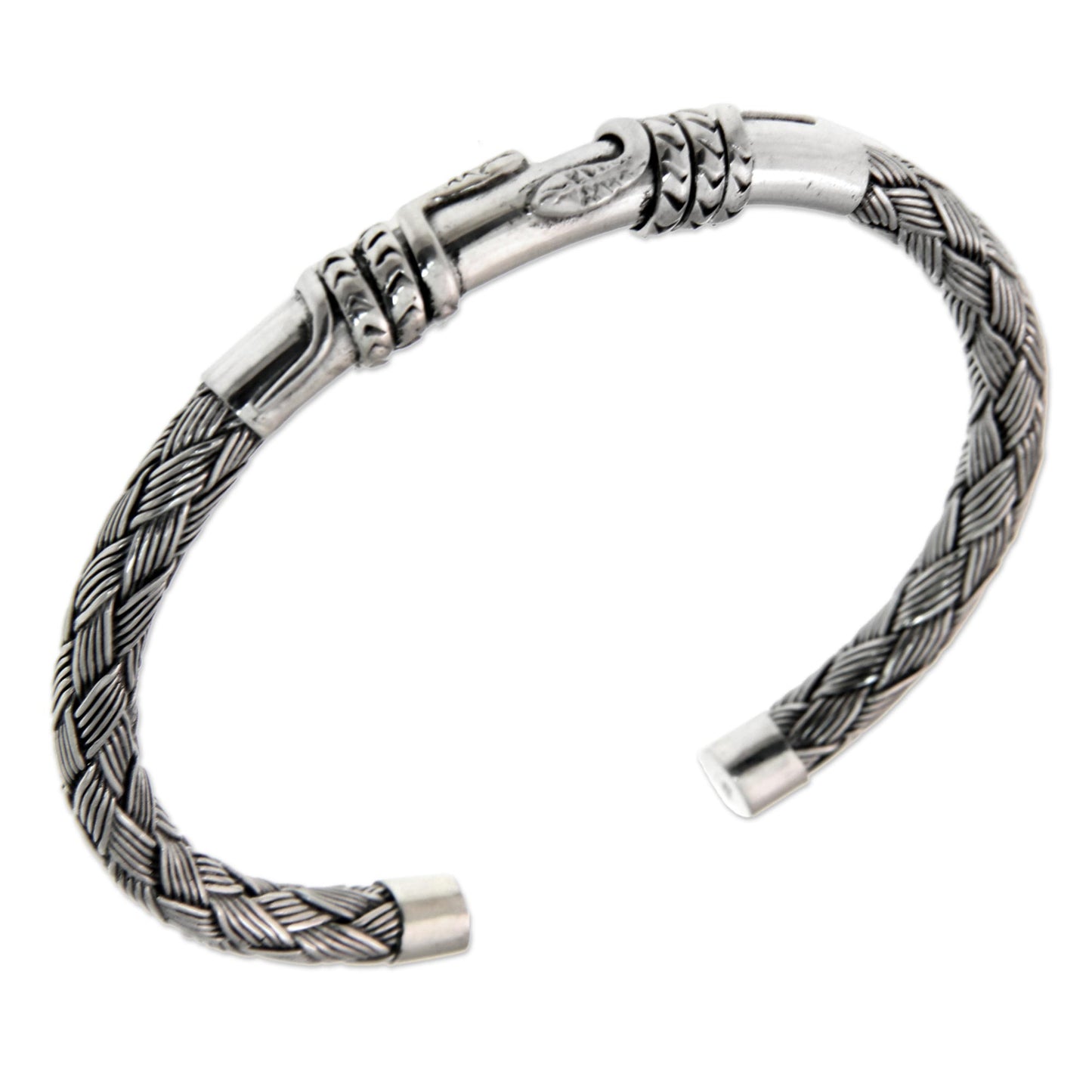 Balinese Serpents Snake Themed Sterling Silver Cuff Bracelet from Bali