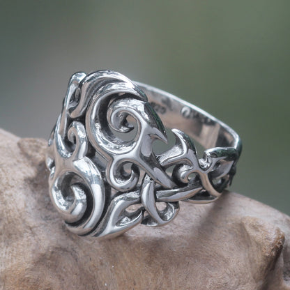 Labyrinth Silver Handmade Ring