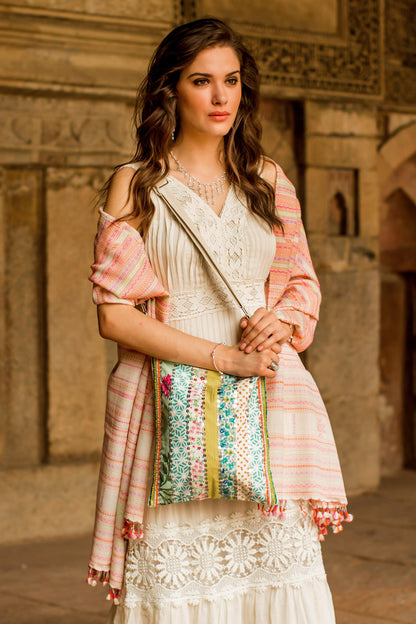 Garden Path Floral Cotton Shoulder Bag