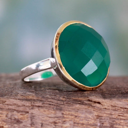 Verdant Allure Onyx Ring