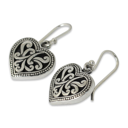 Lighthearted Love Handmade Romantic Sterling Silver Dangle Earrings