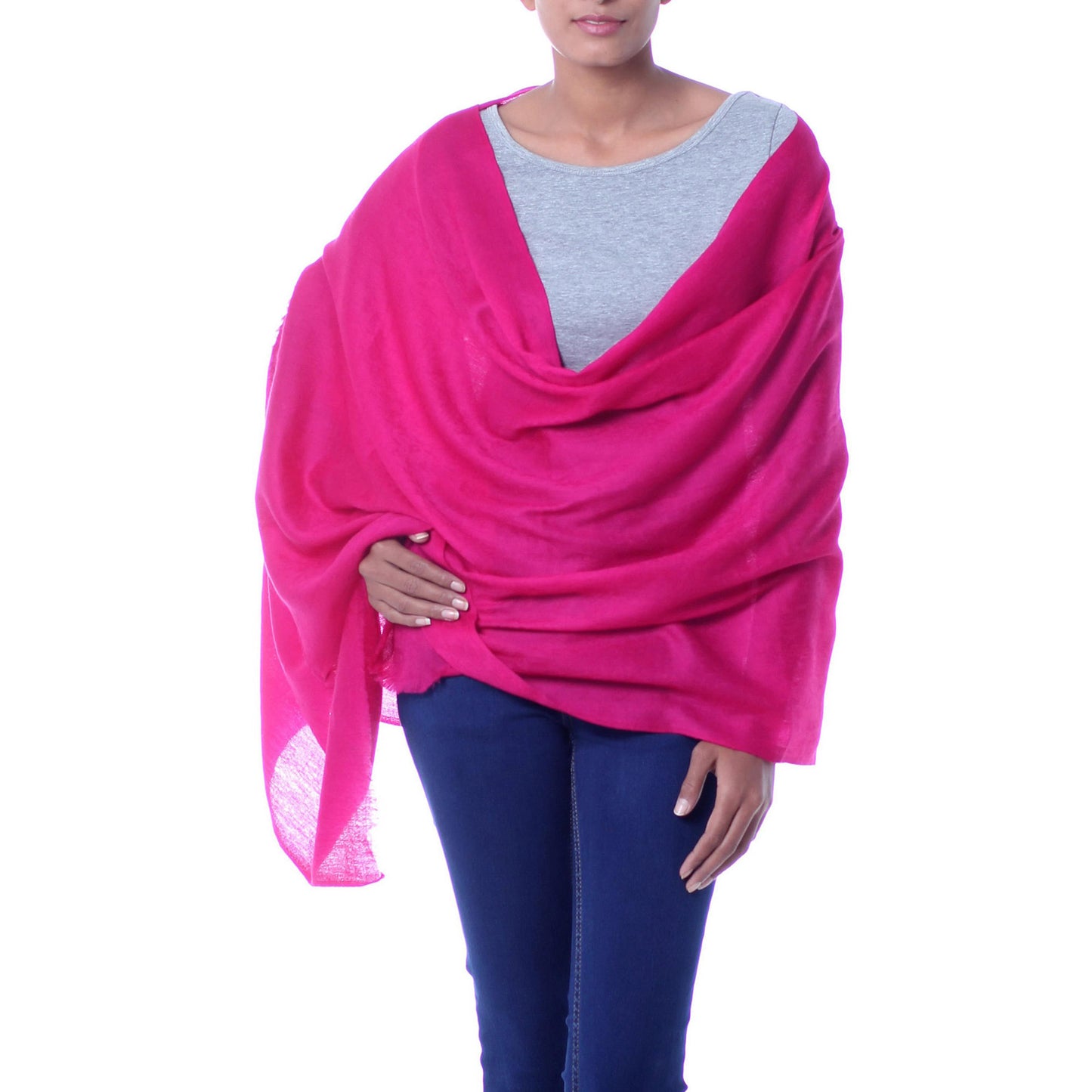 Magenta Glamour Shawl