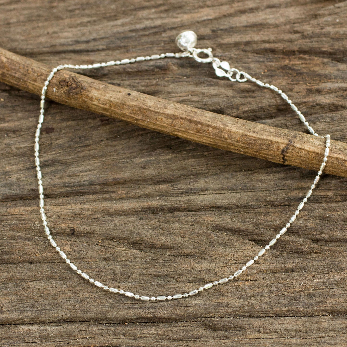 Simple Happiness Silver Chain Anklet