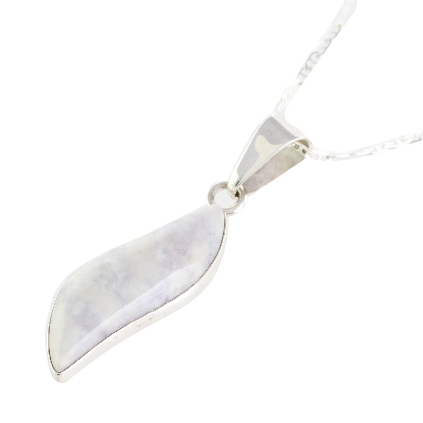 Floating in the Breeze Guatemalan Sterling Silver and Lilac Jade Dangle Necklace