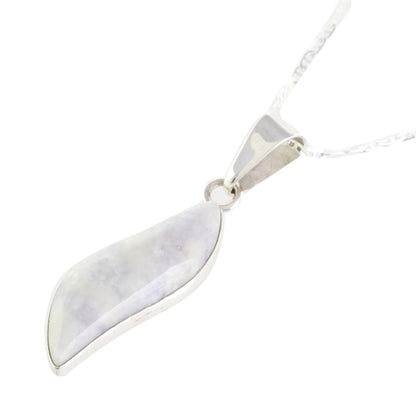 Floating in the Breeze Guatemalan Sterling Silver and Lilac Jade Dangle Necklace