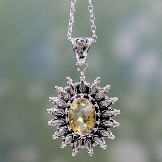 Eternal Radiance Citrine Pendant Necklace