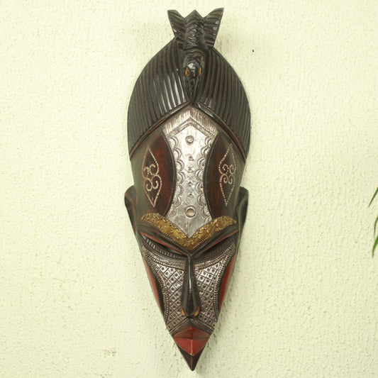 The Earth is Potent Artisan Carved Authentic African Mask from Ghana