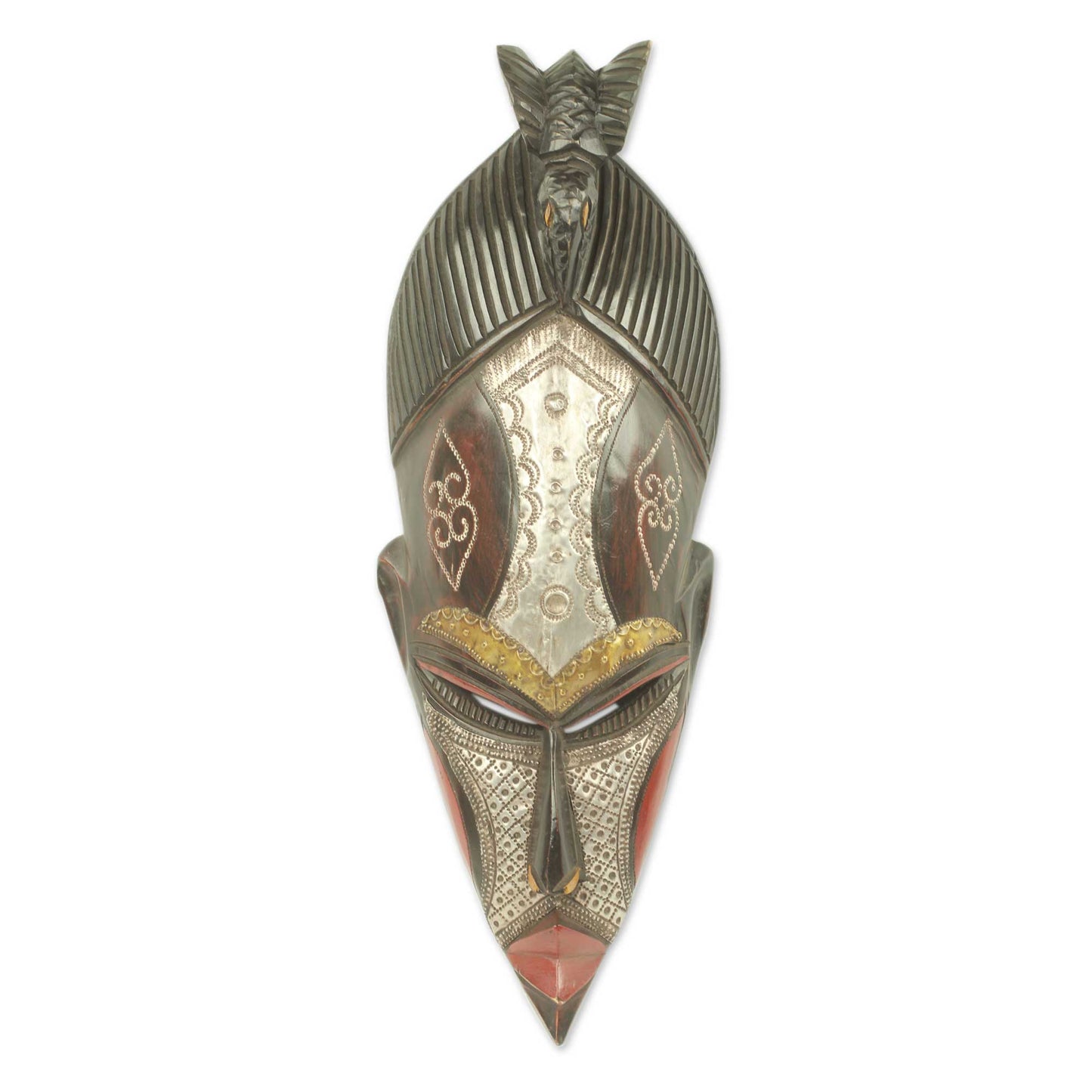 The Earth is Potent Artisan Carved Authentic African Mask from Ghana