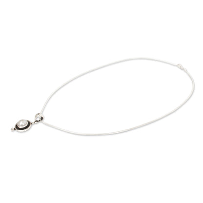 Lunar Shadow Taxco Jewelry Necklace Pearl and Sterling Silver