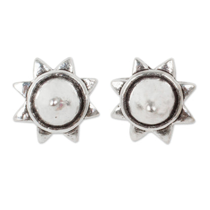 Acorn Star Acorn Theme Fair Trade Silver Stud Earrings