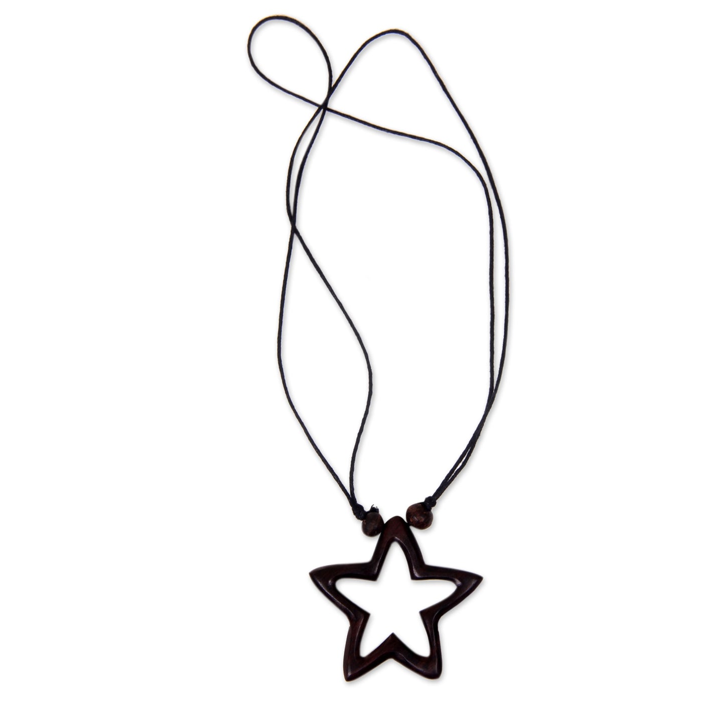 My Star of Hope Wood Pendant Necklace