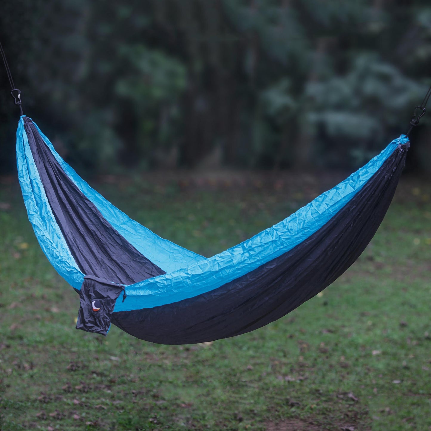 Highland Dreams Grey Turquoise Portable Parachute Fabric Hammock (Double)