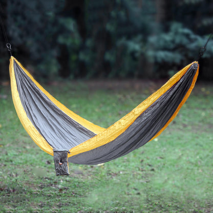 Morning Dreams Grey Yellow Portable Parachute Fabric Hammock (Double)