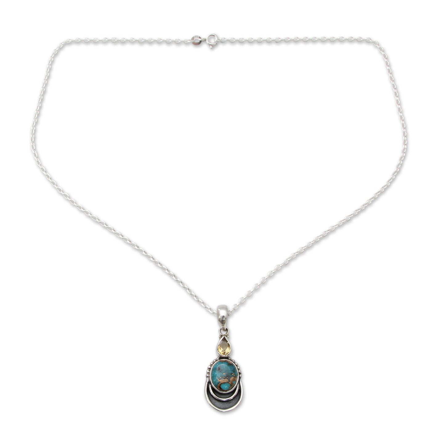 Eternal Allure Multi-Gem Silver Necklace