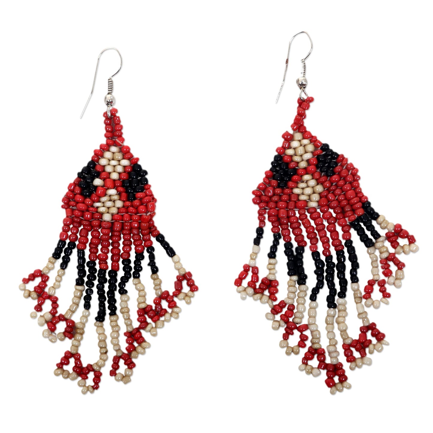 Rock & Roll Queen Glass Beaded Hook Earrings