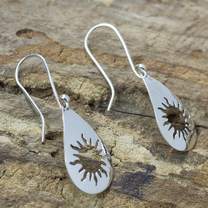 Sun Shower Taxco Sunshine Sterling Silver Dangle Earrings