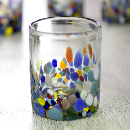 Confetti Festival Hand Blown Tumbler Glass Set